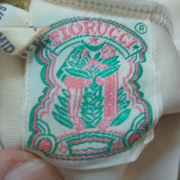 Fiorucci Vintage 1980 Persian Cat Face One Piece Swimsuit Cross Back Straps SzM - Picture 5 of 10